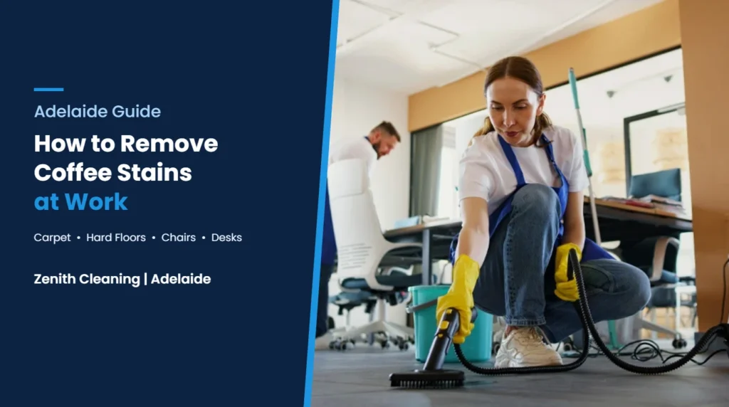 Zenith cleaner extracting a stain from an Adelaide office floor